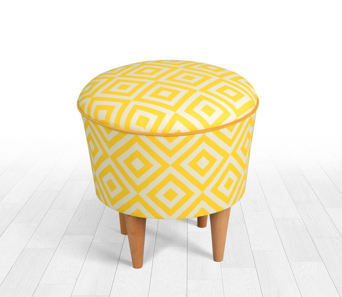 Atelier Del Sofa Puf de Microfibra Amarillo Atelier Del Sofa Puf de Microfibra Amarillo